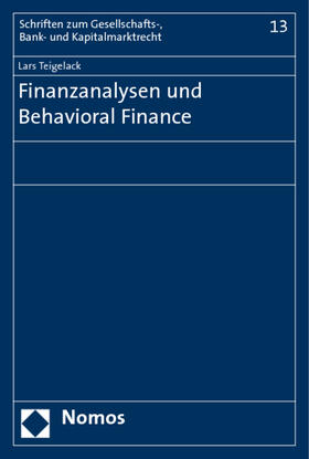 Teigelack | Teigelack, L: Finanzanalysen und Behavioral Finance | Buch | 978-3-8329-4144-4 | sack.de