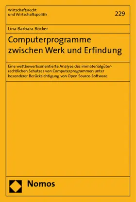 Böcker |  Computerprogramme zwischen Werk und Erfindung | Buch |  Sack Fachmedien