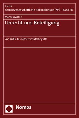 Marlie | Unrecht und Beteiligung | Buch | 978-3-8329-4209-0 | sack.de