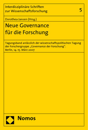Jansen | Neue Governance für die Forschung | Buch | 978-3-8329-4221-2 | sack.de