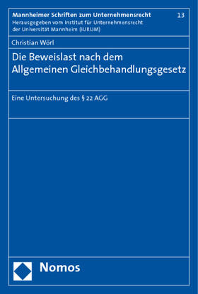 Wörl |  Wörl, C: Beweisl. nach d. Allgemein. Gleichbehandlungsgesetz | Buch |  Sack Fachmedien