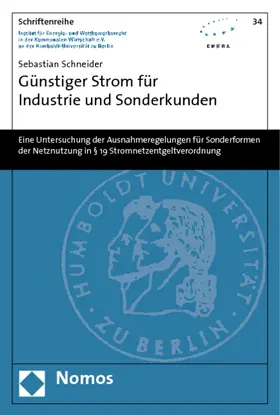 Schneider |  Günstiger Strom für Industrie und Sonderkunden | Buch |  Sack Fachmedien