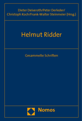 Deiseroth / Derleder / Koch | Helmut Ridder | Buch | 978-3-8329-4520-6 | sack.de