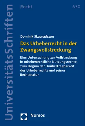Skauradszun |  Das Urheberrecht in der Zwangsvollstreckung | Buch |  Sack Fachmedien
