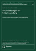 Hesse / Götz |  Hesse, J: Voraussetzungen der Selbstverwaltung | Buch |  Sack Fachmedien
