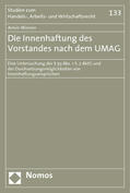Winnen |  Winnen, A: Innenhaftung des Vorstandes nach dem UMAG | Buch |  Sack Fachmedien