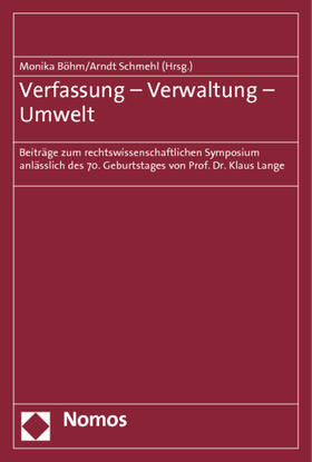 Böhm / Schmehl | Verfassung - Verwaltung - Umwelt | Buch | 978-3-8329-4753-8 | sack.de