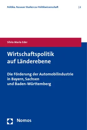 Eder |  Wirtschaftspolitik auf Länderebene | Buch |  Sack Fachmedien
