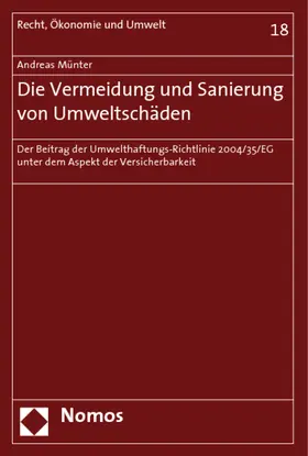 Münter |  Die Vermeidung und Sanierung von Umweltschäden | Buch |  Sack Fachmedien