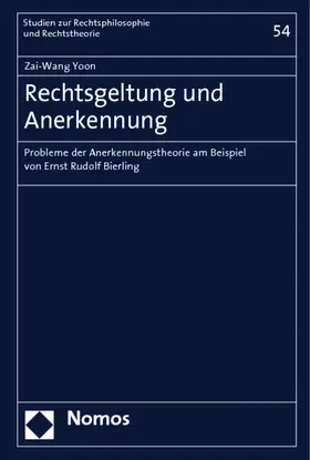 Yoon |  Rechtsgeltung und Anerkennung | Buch |  Sack Fachmedien