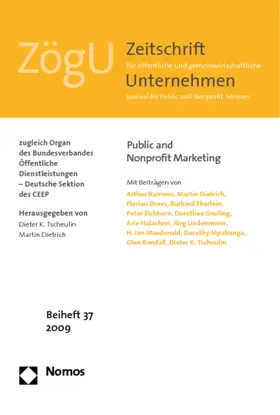 Tscheulin / Dietrich |  Public and Nonprofit Marketing | Buch |  Sack Fachmedien