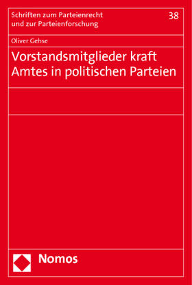 Gehse | Gehse, O: Vorstandsmitglieder kraft Amtes | Buch | 978-3-8329-4963-1 | sack.de