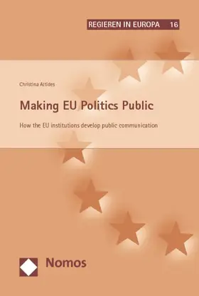 Altides |  Making EU Politics Public | Buch |  Sack Fachmedien