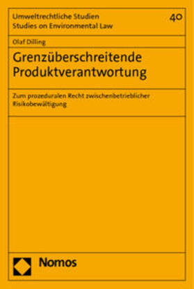 Dilling | Dilling, O: Grenzüberschreitende Produktverantwortung | Buch | 978-3-8329-5007-1 | sack.de