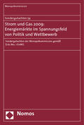 Monopolkommission |  Sondergutachten 54: Strom und Gas 2009 | Buch |  Sack Fachmedien