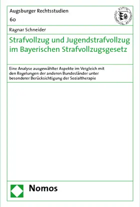 Schneider | Strafvollzug und Jugendstrafvollzug im Bayerischen Strafvollzugsgesetz | Buch | 978-3-8329-5205-1 | sack.de
