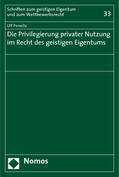 Perwitz |  Perwitz: Privilegierung privater Nutzung/geistigen Eigentums | Buch |  Sack Fachmedien
