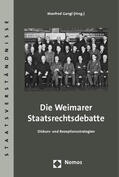 Gangl |  Die Weimarer Staatsrechtsdebatte | Buch |  Sack Fachmedien