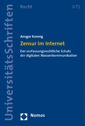 Koreng |  Zensur im Internet | Buch |  Sack Fachmedien