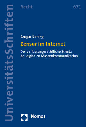 Koreng | Zensur im Internet | Buch | 978-3-8329-5465-9 | sack.de