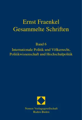 Buchstein / Lutterbeck |  Ernst Fraenkel - Gesammelte Schriften 6 | Buch |  Sack Fachmedien