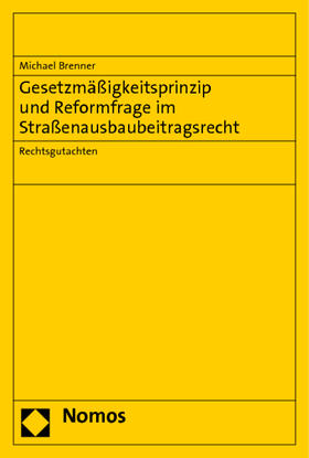 Brenner | Brenner, M: Gesetzmäßigkeitsprinzip und Reformfrage | Buch | sack.de