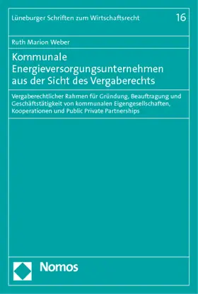 Weber |  Kommunale Energieversorgungsunternehmen aus der Sicht des Vergaberechts | Buch |  Sack Fachmedien