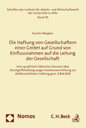 Wappler | Die Haftung von Gesellschaftern einer GmbH auf Grund von Einflussnahmen auf die Leitung der Gesellschaft | Buch | 978-3-8329-5776-6 | sack.de