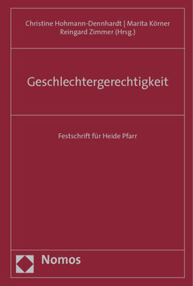 Hohmann-Dennhardt / Körner / Zimmer |  Geschlechtergerechtigkeit | Buch |  Sack Fachmedien