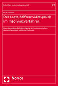 Hiebert |  Hiebert, O: Lastschriftenwiderspruch im Insolvenzverfahren | Buch |  Sack Fachmedien