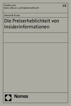 Kruse |  Kruse, D: Preiserheblichkeit von Insiderinformationen | Buch |  Sack Fachmedien