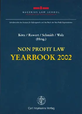Kötz / Rawert / Schmidt |  Non Profit Law Yearbook 2002 | Buch |  Sack Fachmedien