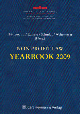 Hüttemann / Rawert / Schmidt |  Non Profit-Law Yearbook 2009 | Buch |  Sack Fachmedien