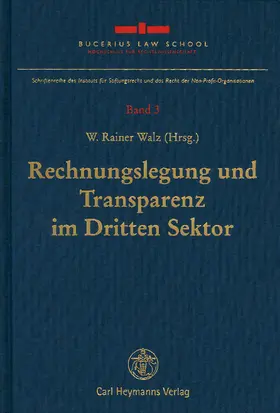 Walz |  Rechnungslegung und Transparenz im Dritten Sektor | Buch |  Sack Fachmedien