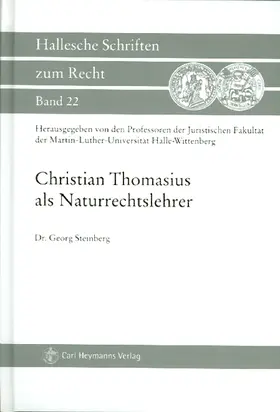 Steinberg |  Christian Thomasius als Naturrechtslehrer | Buch |  Sack Fachmedien