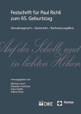 Caroni / Heselhaus / Mathis | Auf der Scholle und in lichten Höhen | Buch | 978-3-8329-6416-0 | sack.de
