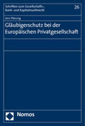 Pfennig |  Pfennig, J: Gläubigerschutz bei der Europäischen Privatges. | Buch |  Sack Fachmedien