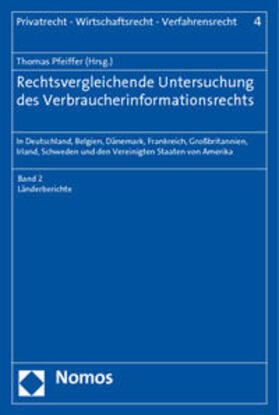 Pfeiffer | Rechtsvergleichende Untersuchung des Verbraucherinformat. | Buch | 978-3-8329-6696-6 | sack.de