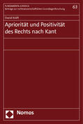 Kräft |  Apriorität und Positivität des Rechts nach Kant | Buch |  Sack Fachmedien