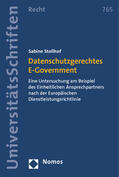 Stollhof |  Datenschutzgerechtes E-Government | Buch |  Sack Fachmedien
