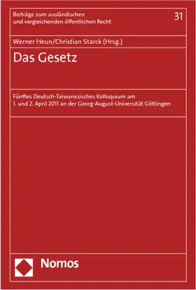 Heun / Starck |  Das Gesetz | Buch |  Sack Fachmedien