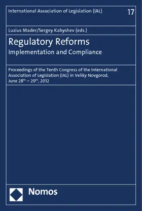 Mader / Kabyshev |  Regulatory Reforms - Implementation and Compliance | Buch |  Sack Fachmedien