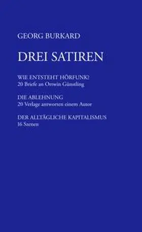 Burkard | Drei Satiren | Buch | 978-3-8334-1027-7 | sack.de