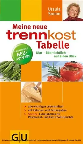 Summ |  trennkost-Tabelle, Meine neue | eBook | Sack Fachmedien