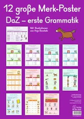 Verlag an der Ruhr |  12 große Merk-Poster DaZ - erste Grammatik | Sonstiges |  Sack Fachmedien