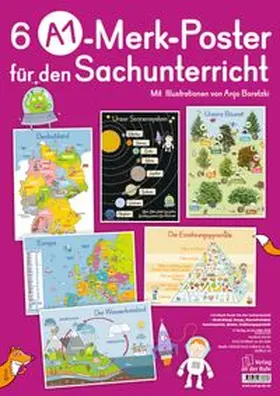 Verlag an der Ruhr |  6 A1-Poster für den Sachunterricht - Deutschland, Europa, Wasserkreislauf, Sonnensystem, Bäume, Ernährungspyramide | Sonstiges |  Sack Fachmedien