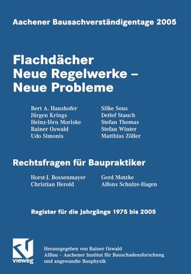 Oswald | Aachener Bausachverständigentage 2005 | Buch | 978-3-8348-0062-6 | sack.de