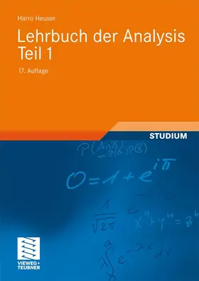Heuser |  Lehrbuch der Analysis. Teil 1 | Buch |  Sack Fachmedien
