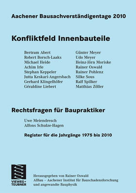 Oswald |  Aachener Bausachverständigentage 2010 | Buch |  Sack Fachmedien