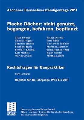 Oswald | Aachener Bausachverständigentage 2011 | Buch | 978-3-8348-1707-5 | sack.de